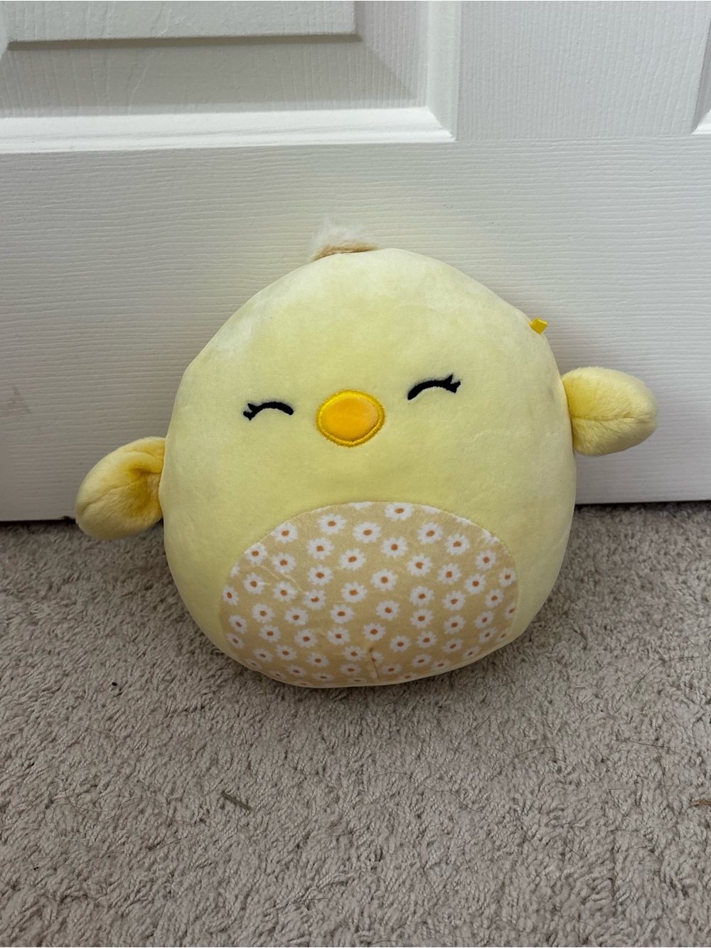 SQUISHMALLOWS Aimee Yellow Chick with Floral Belly Plush Small Toy